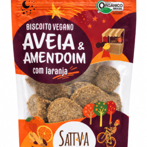 Biscoito Orgânico de Aveia, Amendoim e Laranja - 200gr